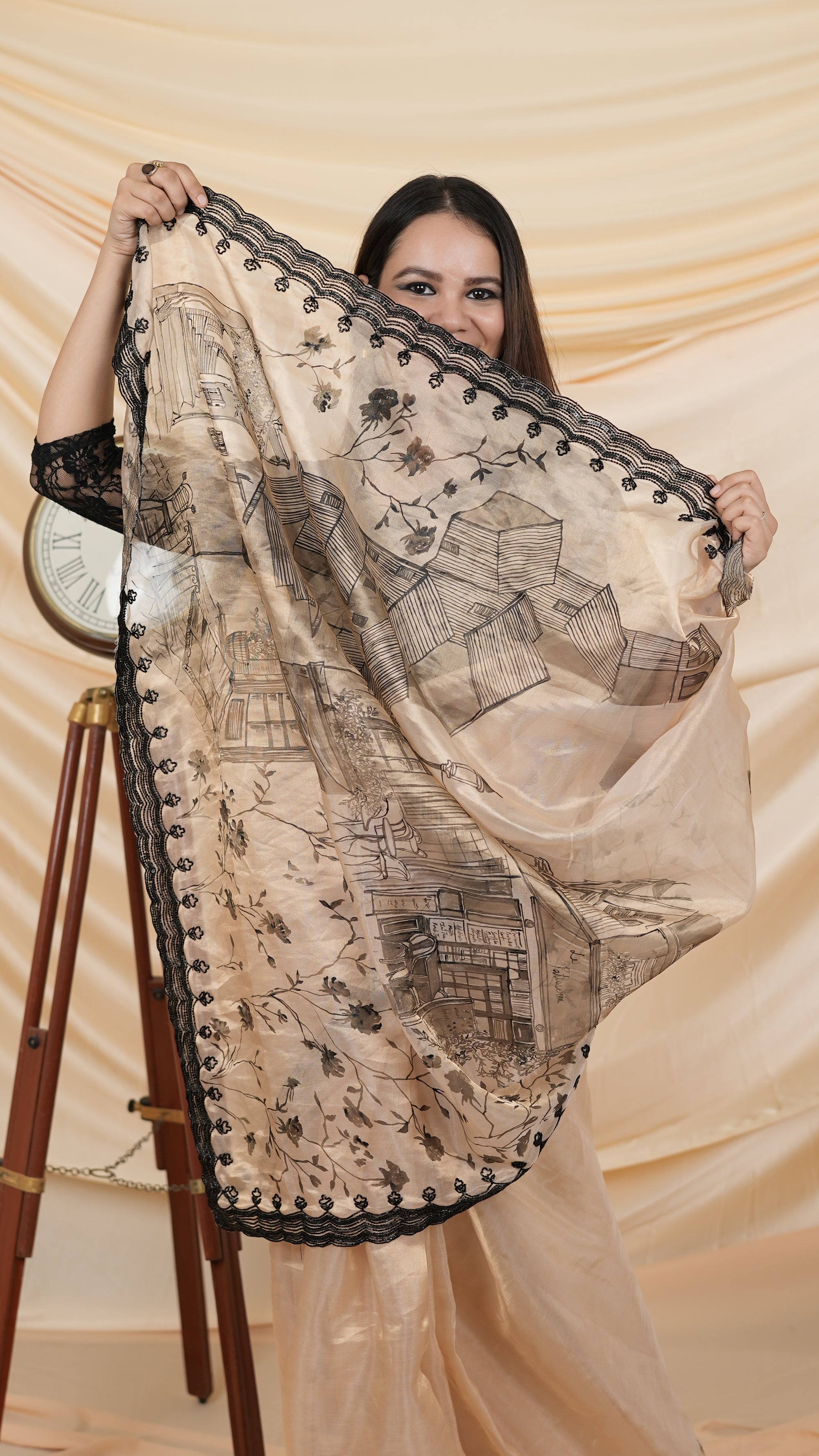 The Parisian Twilight Sari