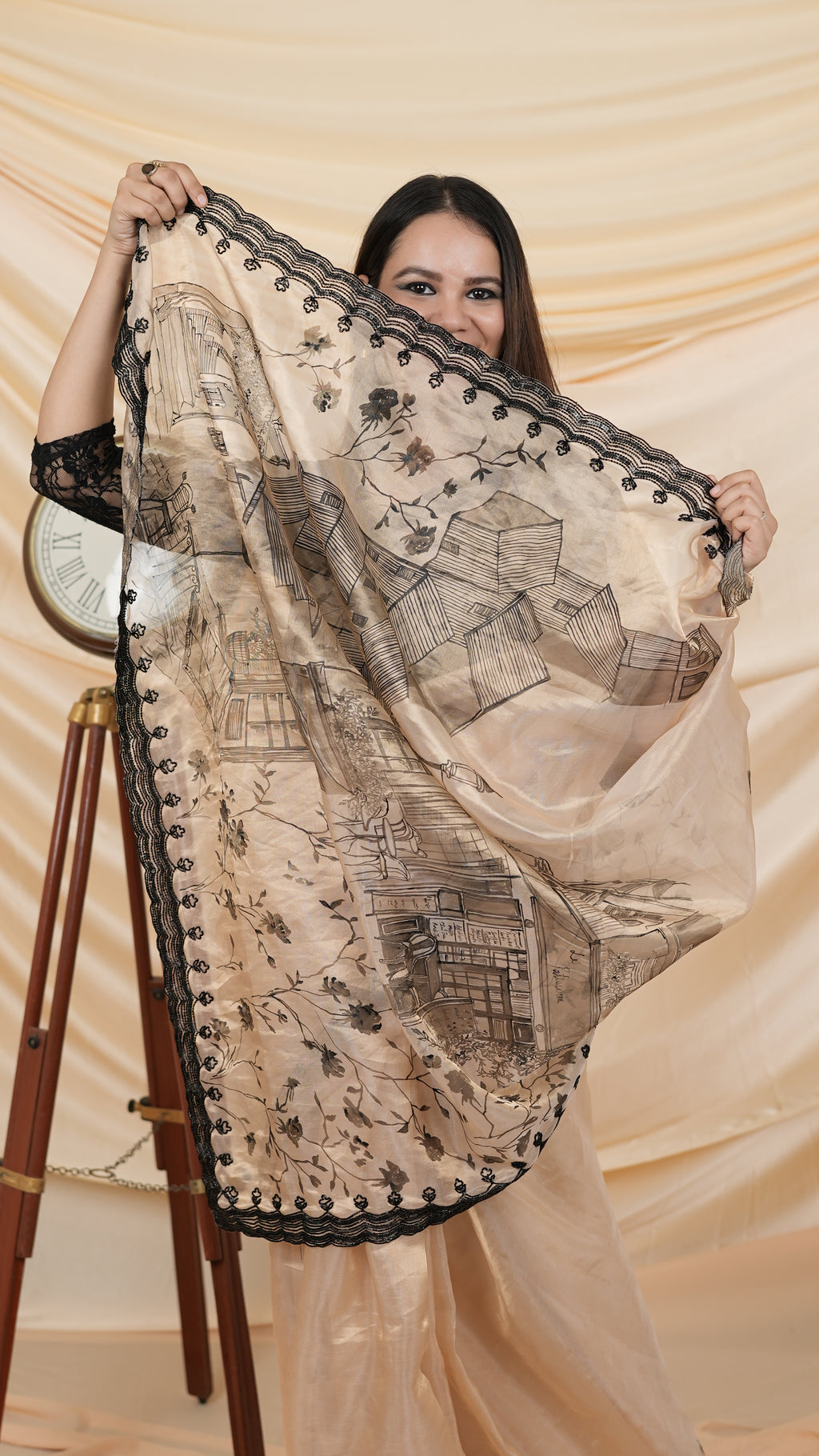 The Parisian Twilight Sari