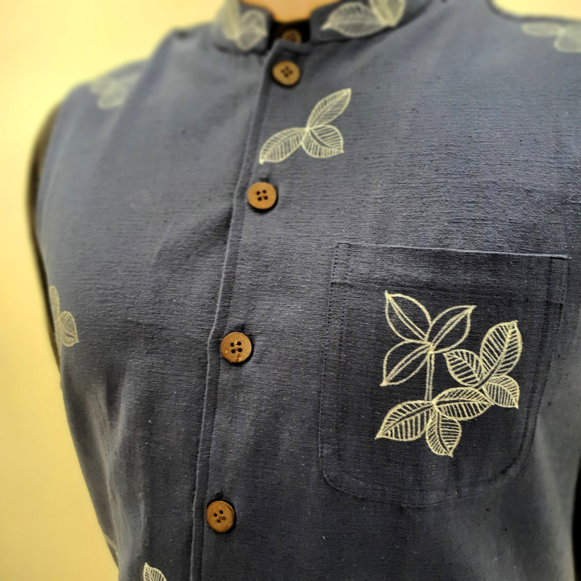 The Silver Leaf Cotton Nehru Jacket